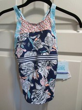 ATHLETA GIRL ISLAND TIME TANKINI SWIMSUIT TOP SIZE MEDIUM/ 8-10 NEW