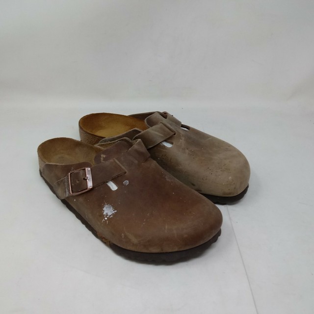Birkenstock Women Boston Oiled Leather Tobacco Brown 38.0 0960811 BR-736 | eBay