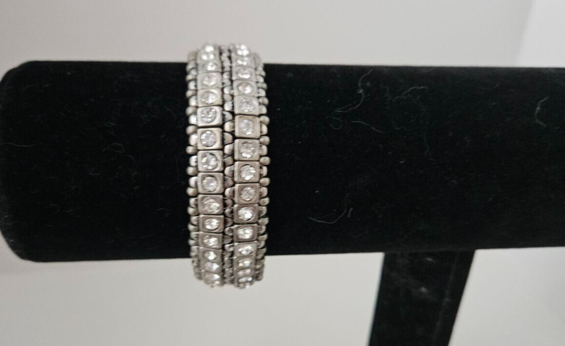 3 Piece Stretchy Stackable Bracelet Lot- Silver T… - image 4