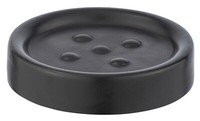 Wenko Polaris Seifenschale Seifenablage Keramik Schwarz Matt Ø 11 Cm