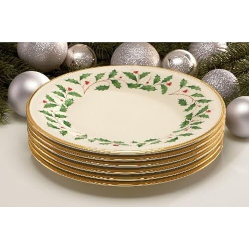 Lenox 835217 Holiday Dinner Plate Set Buy 3 Get 6 Red & Green 10.5" eBay