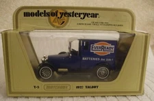 MATCHBOX YESTERYEAR (RARE) MODEL  (1927 "EVER READY" TALBOT VAN) NEW - Y-5
