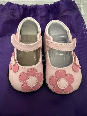 Pediped Abigail Pink Baby Girl Shoes US Size 0-6 Months