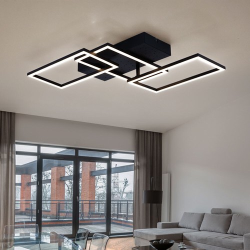 Deckenlampe Deckenleuchte Schlafzimmerlampe LED Sternenhimmel schwarz L 59 cm - Bild 4 von 12