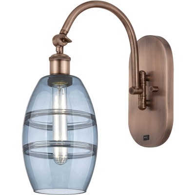 Innovations Lighting 518-1W-AC-G557-6BL Ballston Vaz Wall Sconce Antique Copper