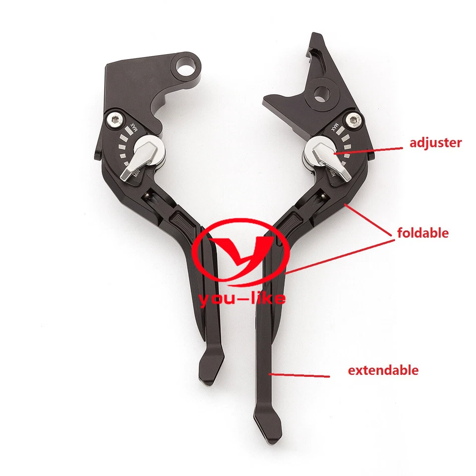 Palanca de hornear embrague extensible plegable 3D para Kawasaki NINJA 250R 300R 650R ER6N ER5N Foto 4 de 4