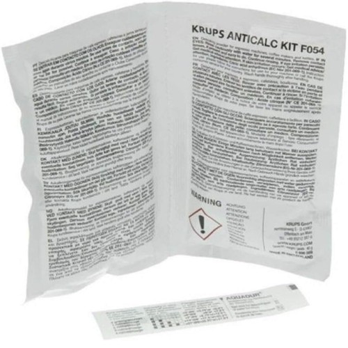 Kit decalcificante bollitore macchina caffè Krups F054 polvere anticalca riduce il calcare - Foto 3 di 3