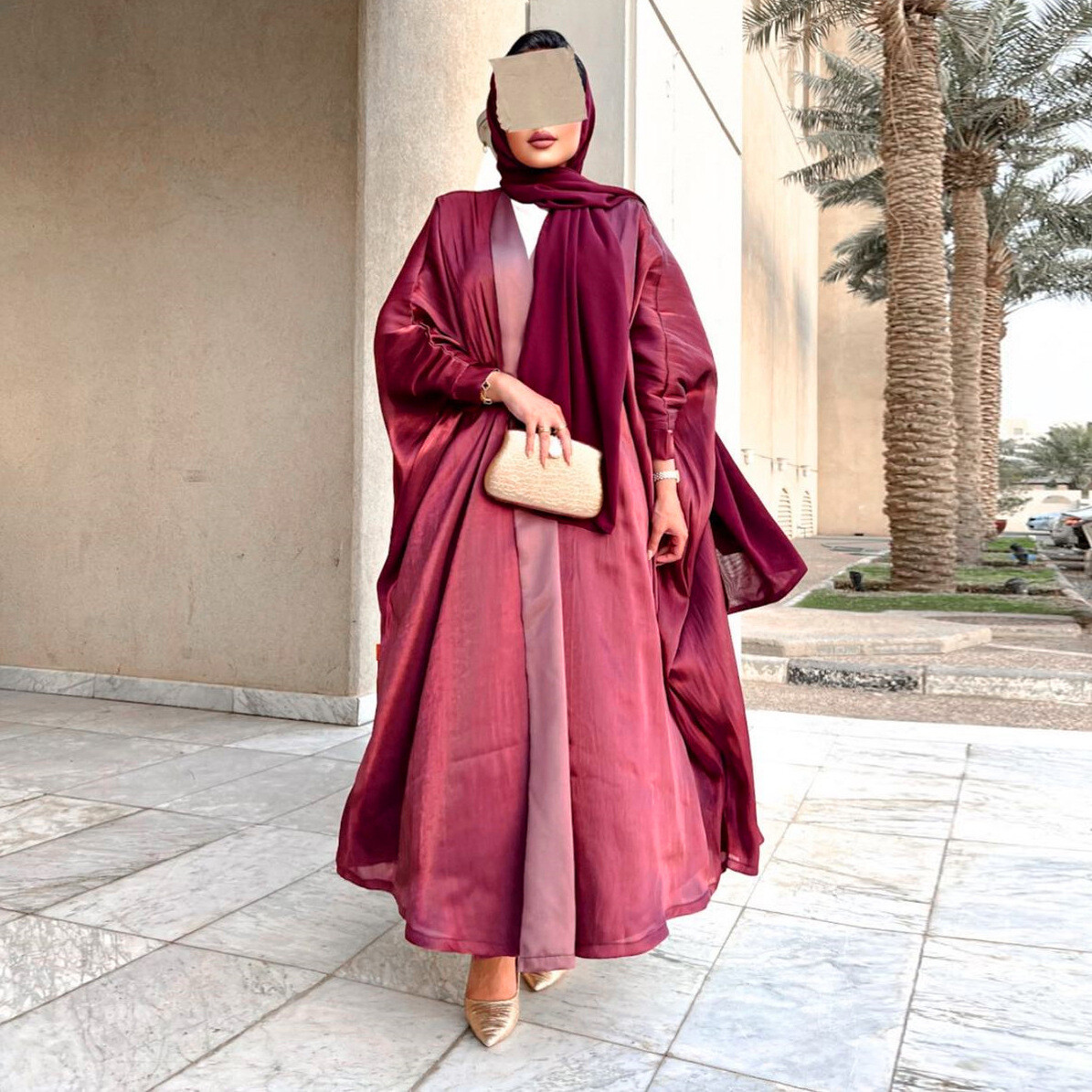 Luxury Abaya Arab Islamic Cardigan Eid Muslim Women Dress Morocco Kaftan  Corban
