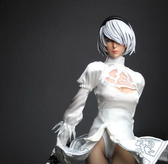 SUPER DUCK SET026 1/6 NieR:Automata 2B Head Sculpt Carved Model