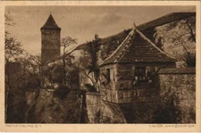 Old postcard postcard Rothenburg bay window at Rodertor GERMANY (1075136)