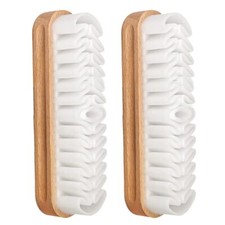 Suede Brush Wood Handle Crepe Rubber Shoe Brush for Nubuck Leather Sneaker Clean