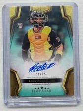2024 Topps Five Star Endy Rodriguez Aqua RC Rookie Auto Autograph #51/75 Pirates
