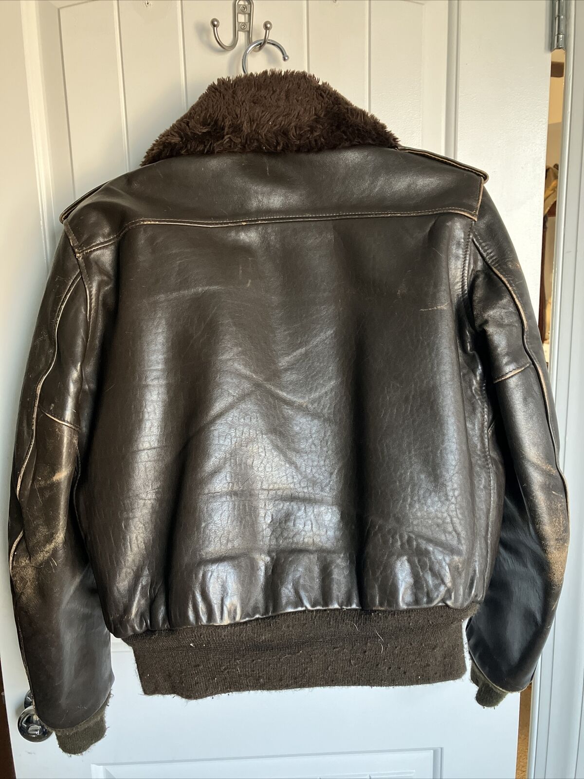 Vintage 1970’s Schott Brown Leather Flight Jacket I S 674 M S - Size 42
