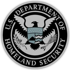 Subdued Dept of Homeland Security Reflective or Matte White Vinyl Magnet DHS