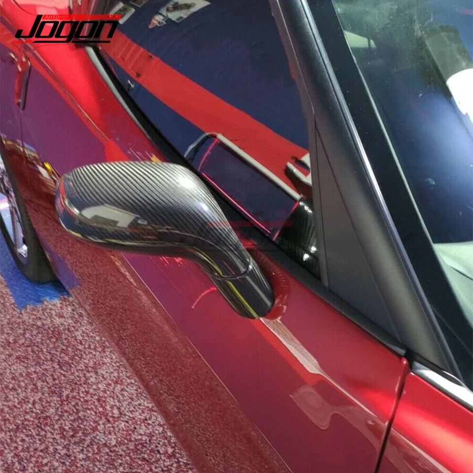 Cubierta de espejo retrovisor lateral de carbono real para Chevy Corvette C6 ZR1 Z06 427 2005-13 Foto 4 de 4