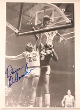 Dave DeBusschere Signed Black & White Photo with Wilt Chamberlain Steiner Sports