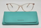 Gold Cat Eye Eyeglasses Frame w/ Case Tiffany & Co Tf2205 8328 Nude Transparent