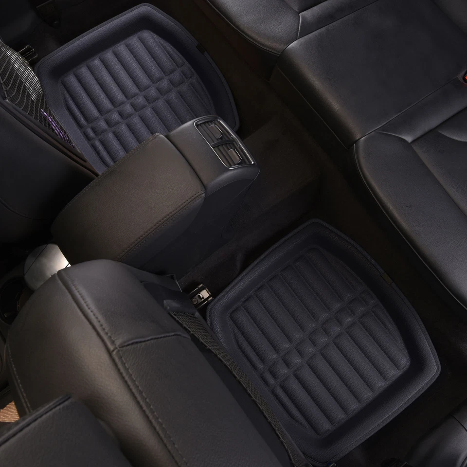 FH Group Universal Fit PU Leather Non-Slip Car Floor Mats Deep Tray Design - Image 2 of 4