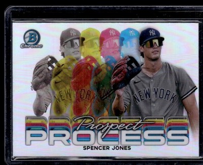 SPENCER JONES 2023 BOWMAN CHROME PROSPECT PROCESS NEW YORK YANKEES #PRP-18