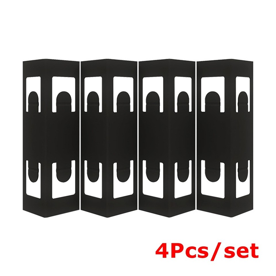(4 Pack) Boltless Shelving Upright Connectors Black Metal Coated ...