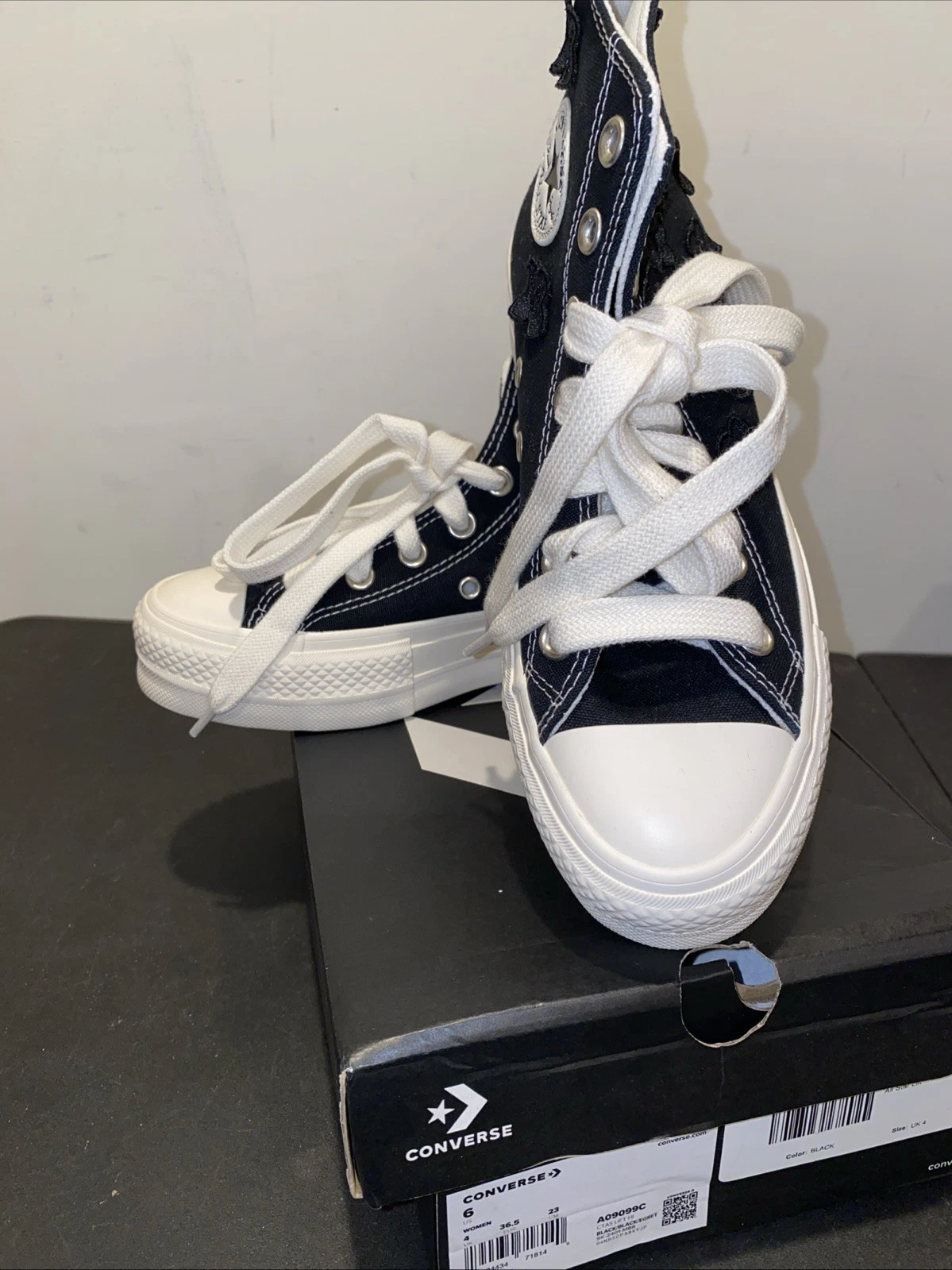 Scarpa donna Converse Chuck Taylor AS Lift 3D fiori A09099C nera taglia 6