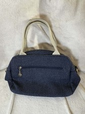 House Of Tweed Blue Herringbone Bag