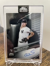 Cam Schlittler 2026 Topps Chrome Black - Base Rookie Auto/CBA-SC Encased Yankees