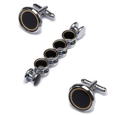Cufflinks and Studs for Men on Tuxedo Shirts for Weddings, Dinner, Business, ...