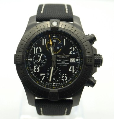 Breitling Avenger Chronograph Night Mission 45mm Black Dial V13317 Men's Watch