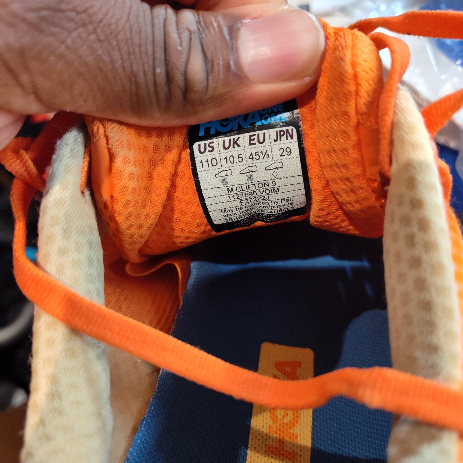 Hoka One One Mens Clifton 9 1127895 VOIM Orange Running Shoes Sneakers Size 11 D thumbnail 6