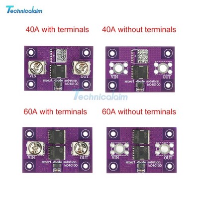 40A 60A Ideal Diode Module No Voltage Limit Anti Backflow Anti Reverse Connect