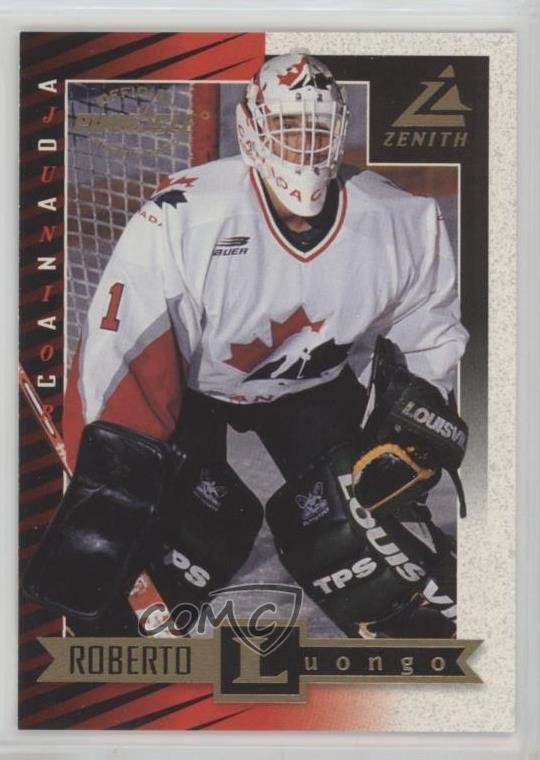 1997-98 Pinnacle Zenith Canada Junior Roberto Luongo #97 Rookie RC HOF av1