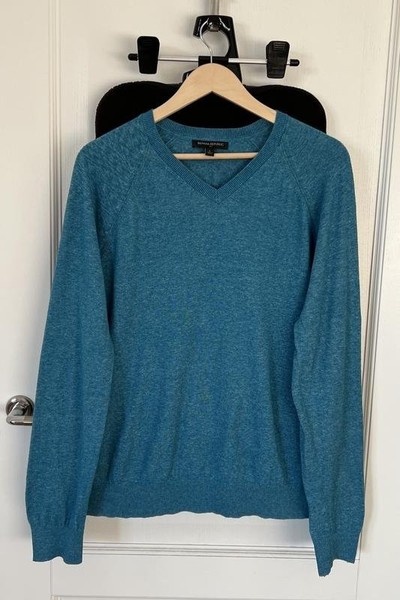 Men Banana Republic Sweater Turquoise 40 /L / 48