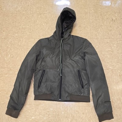 BLK DNM Hooded Bomber Jacket Olive Green Size S Men s Designer RN139511
