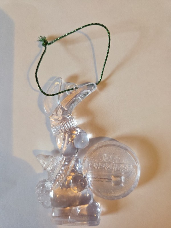 Energizer Bunny Ornament Vintage Promo Christmas 1992 Advertising Clear Acrylic 