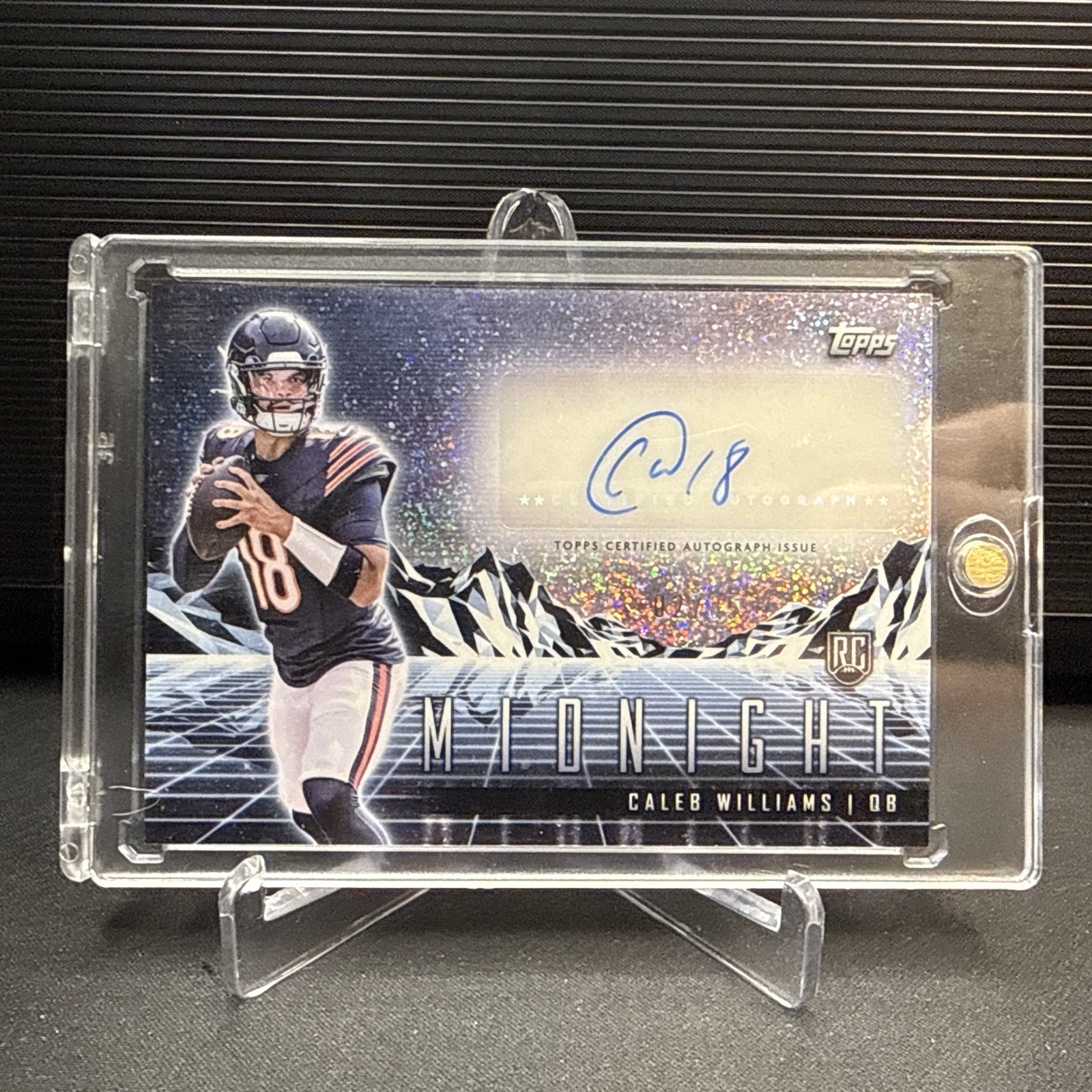 CALEB WILLIAMS 2024 Topps Midnight Rookie Horizon Auto Winter Solstice /35 Bears