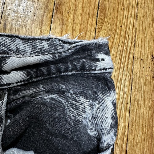 Pantalones cortos Levis para hombre 36 lavado ácido 569 pantalones cortos desgastados ropa de calle Y2K grunge holgados - Imagen 6 de 13