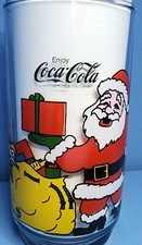 Vintage 1982 Coca-Cola McCrory Stores 100th Anniversary Christmas Glass Santa
