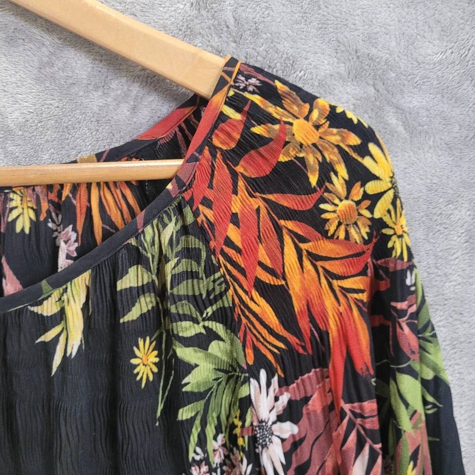 Cottagecore Spense женщина богемный цветочный блузка причудливый Bell рукава Sz 3 X - Изображение 4 из 4