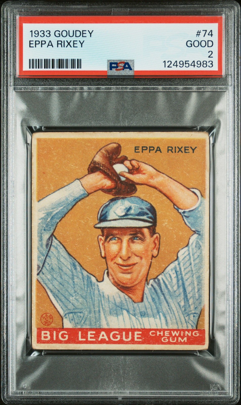 Eppa Rixey 1933 Goudey PSA 2 #74
