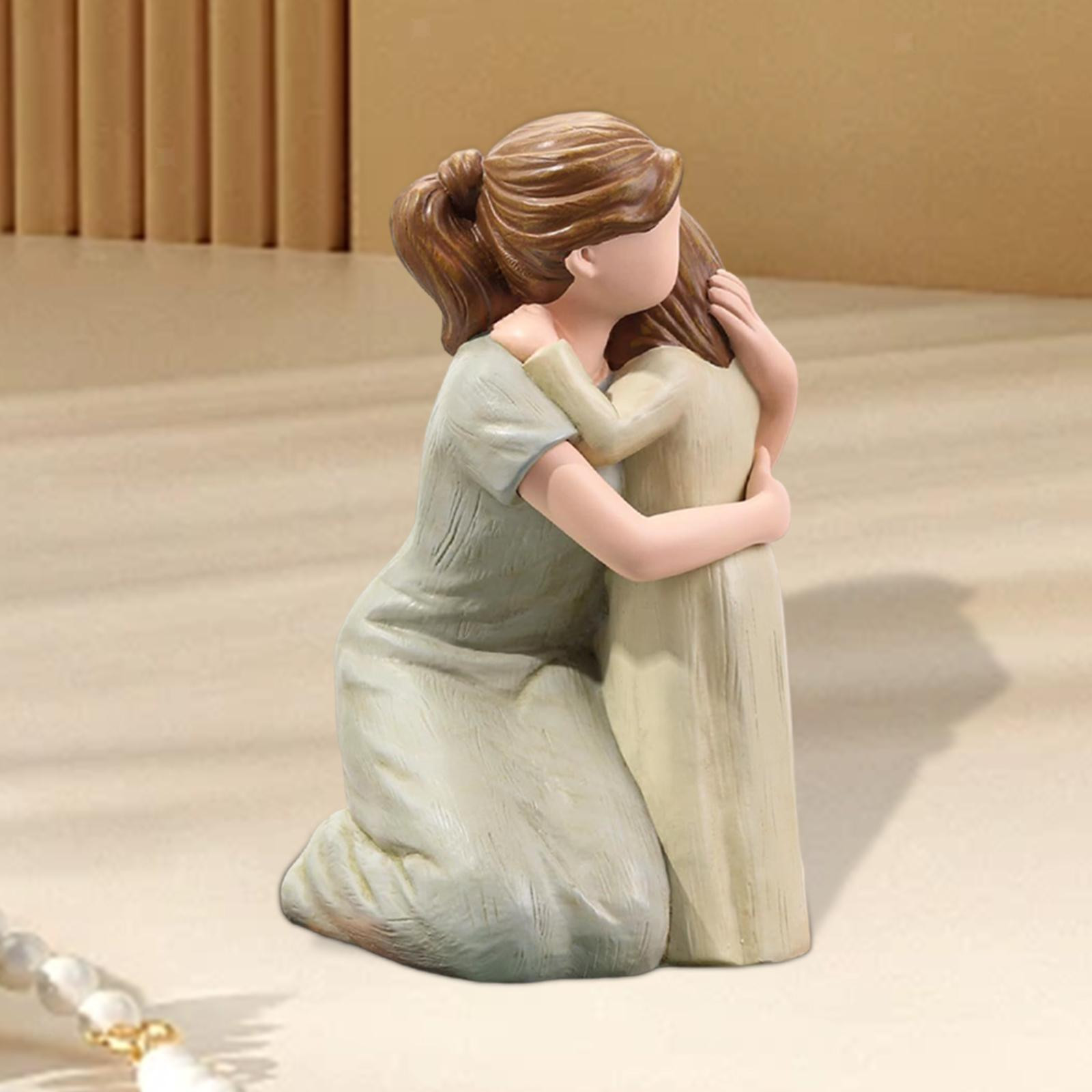 Mother and Daughter Statue Decorative Figurine Art Crafts Figure Sculpture