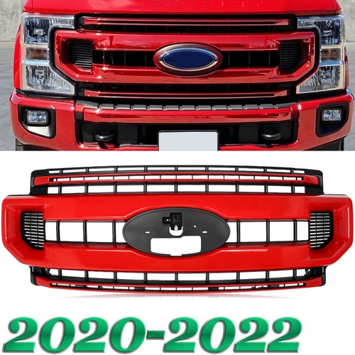 New XLT Race Red Bumper Grille Grill For Ford F250 F350 F450 Super Duty 2020-22
