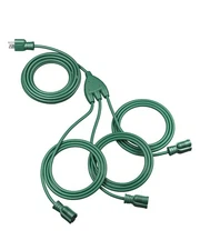 DEWENWILS Heavy Duty Extension Cord, 43FT Green, 3 Outlets, All-Weather Use