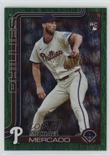 2025 Topps Series 2 Green Holo Foil 90/99 Michael Mercado #582 10k8