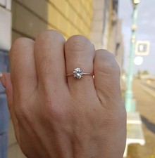 1.00CT Emerald Cut Lab Grown Diamond Women's Engagement Ring 14k Yellow Gold