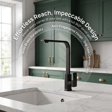 Modern Kitchen Sink Mixer Taps 360° Swivel Brass Spout Single Lever Tap Mono