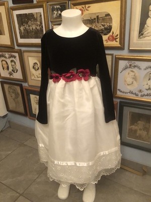 Satin And Lace Jenny Annie Dots Gown S5 Red Flowers 