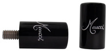 Meucci MLJP-BK-18 Script Logo Black Joint Protectors for 5/16 x 18 Pool Cue