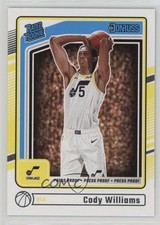 2024-25 Panini Donruss Rated Rookie Press Proof Silver Cody Williams #230 07mp