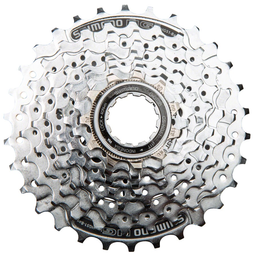 Shimano Alivio CS-HG51 8-Speed Cassette 11-32t, Hyperglide Technology, Silver
